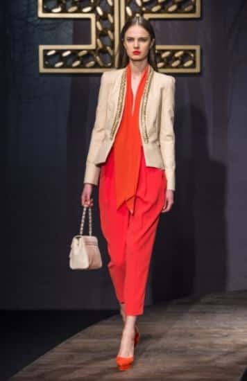 sfilata Elisabetta Franchi autunno inverno 2014 2015 rosso