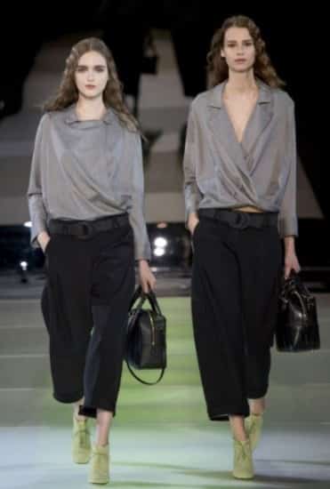 sfilata donna giorgio armani autunno inverno 2014 2015 pantaloni