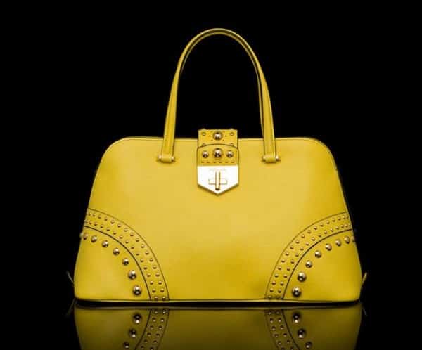 borse Prada 2014 bauletto giallo