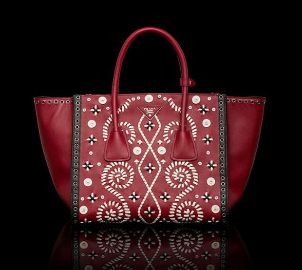 borse Prada 2014 shopping ricami