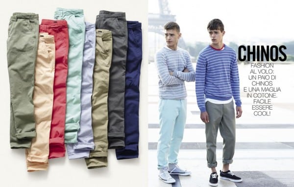 collezione uomo Benetton primavera estate 2014 chinos