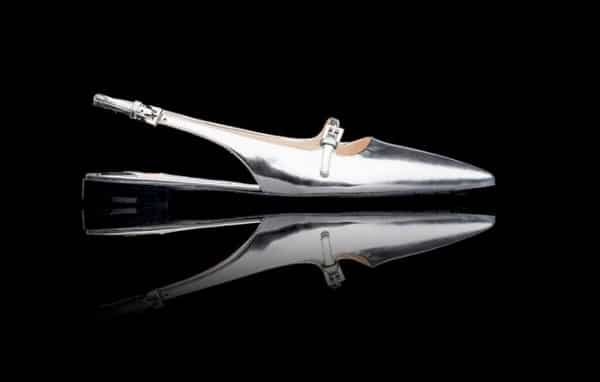 scarpe a punta primavera 2014 Prada silver