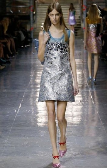 sfilata Miu Miu autunno inverno 2014 2015 argento