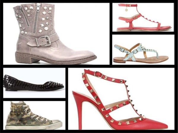 scarpe con borchie primavera estate 2014