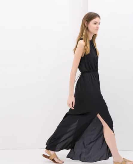 Abiti da sera economici lunghi 2014 Zara nero