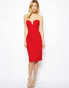  Asos vestito longuette senza spalline 63,21 euro