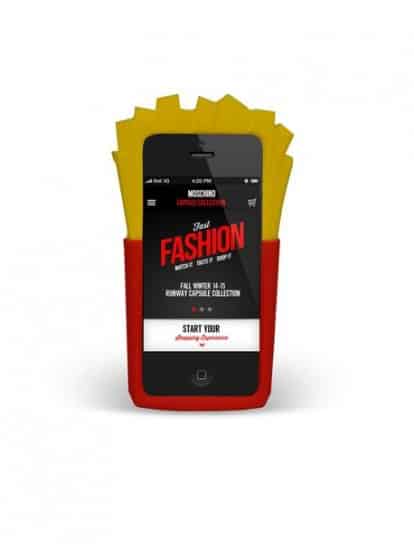 Moschino cover iphone patatine 2014 2015
