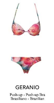 Calzedonia costume push up imbottito 2014  Geranio