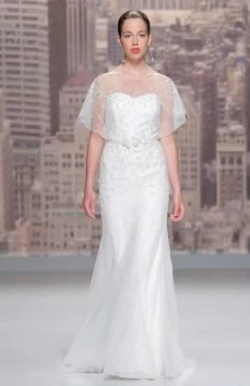 Abiti sposa collezione 2015 rosa clarà mantellina