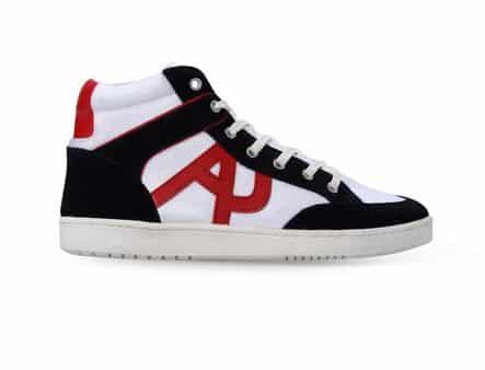  Armani Jeans sneaker alta in suede e tessuto tecnico 140.00 euro