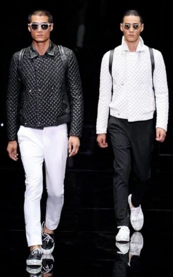 Emporio Armani uomo primavera estate 2015 bianco nero