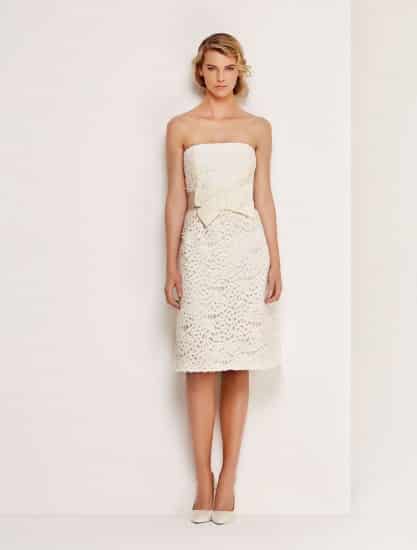  Max Mara sposa 2014 abito corto con maxi fiocco in vita Anfissa