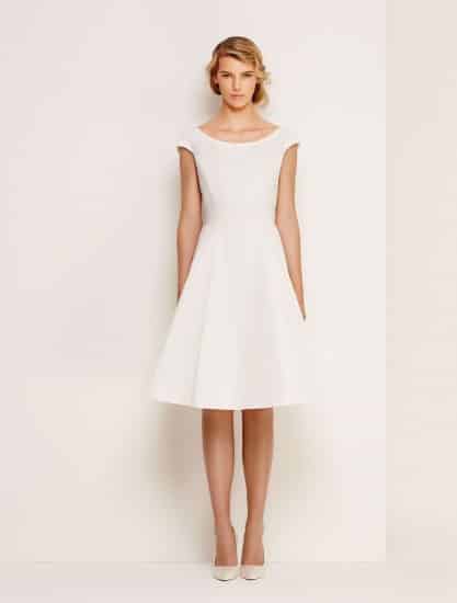  Max Mara sposa 2014 abito corto scollo a barca e gonna a ruota Zagare