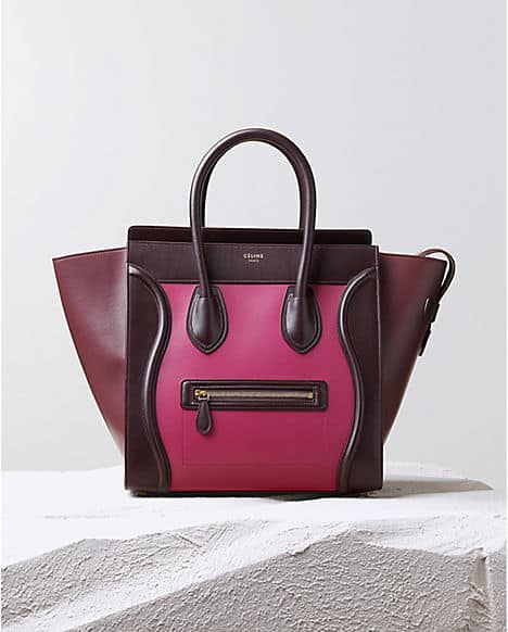 Luggage o Boston Bag Celine ai 2014 2015 orchid multicolour satin calfskin