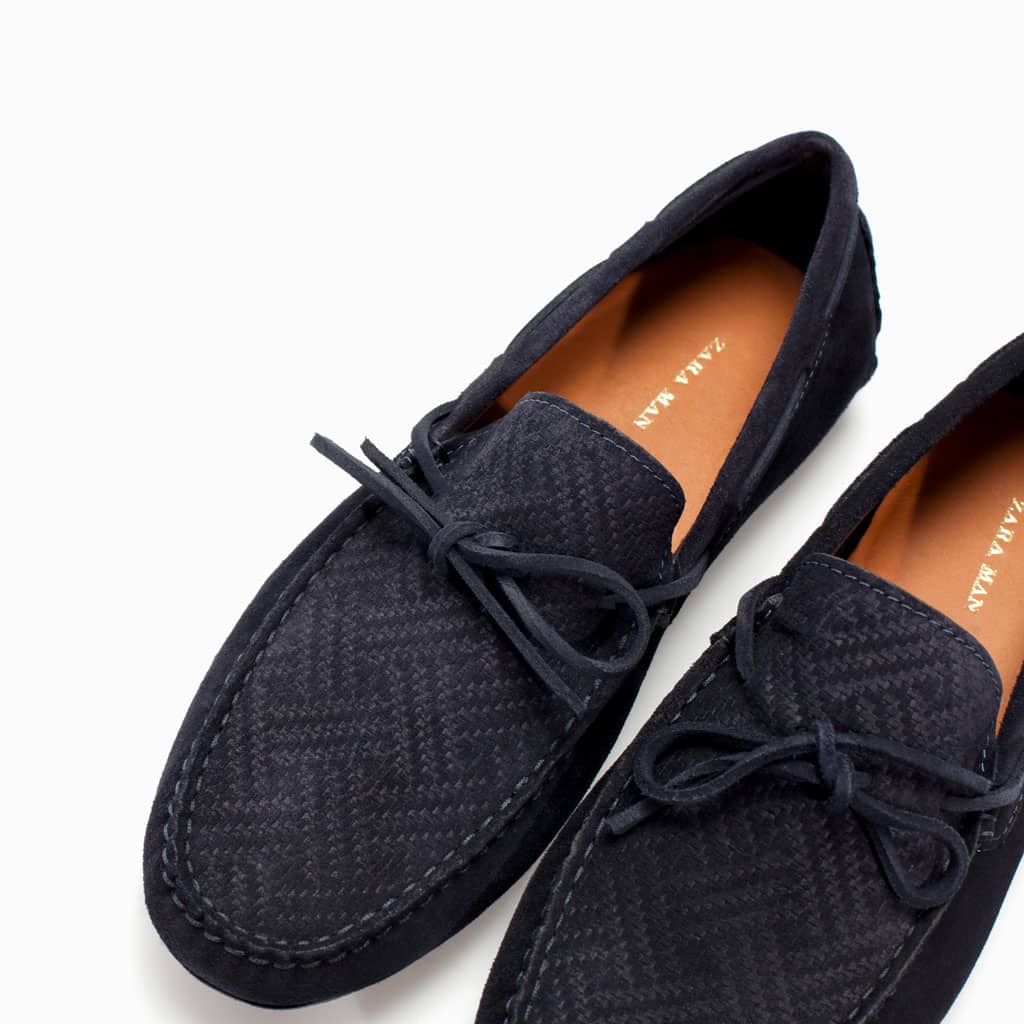 Zara mocassino pelle stampata 59.95 euro