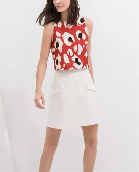  crop top stampa animalier Zara 14.99 euro
