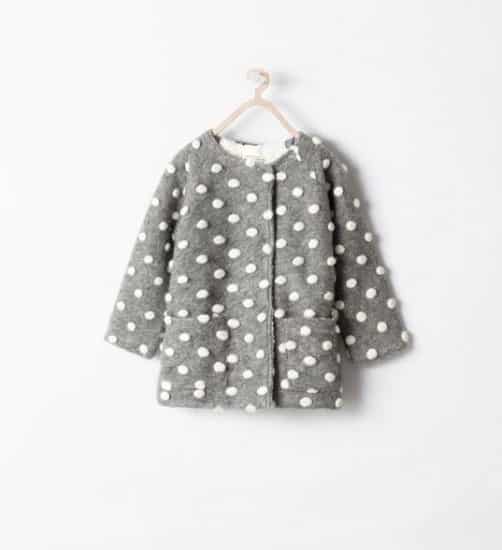Cappotti inverno 2015 Zara Kids pois