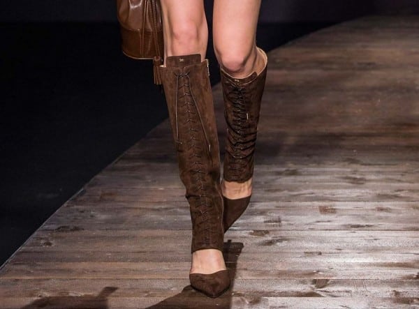 Scarpe Elisabetta Franchi autunno inverno 2014 2015 stivali aperti