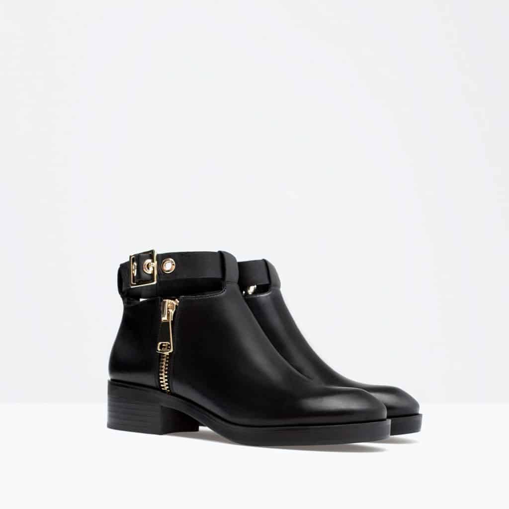 Zara stivaletto pelle basso cavigliera 79.95 euro