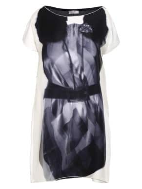  Fiorella Rubino mini abito con stampe sovrapposte 99.95 euro