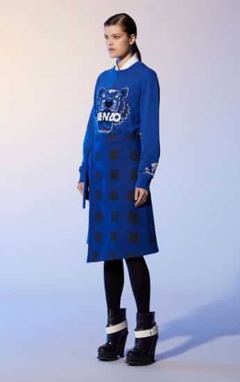 Kenzo felpa tigre blu marine donna