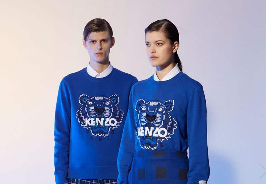 felpa blu kenzo
