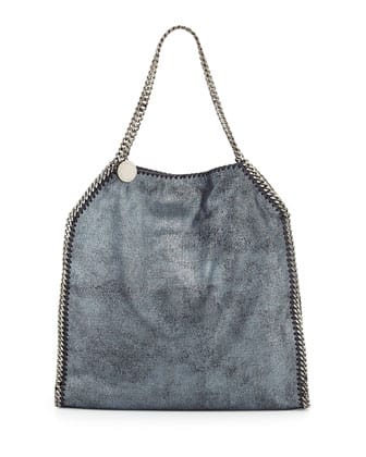 Stella McCartney Falabella Large Tote Bag Metallic Navy 1420.00 euro