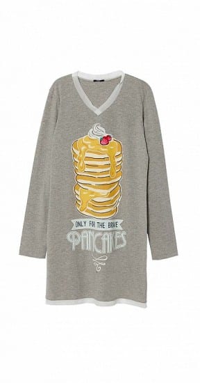 Tezenis camicia da notte pancakes 12.90 euro