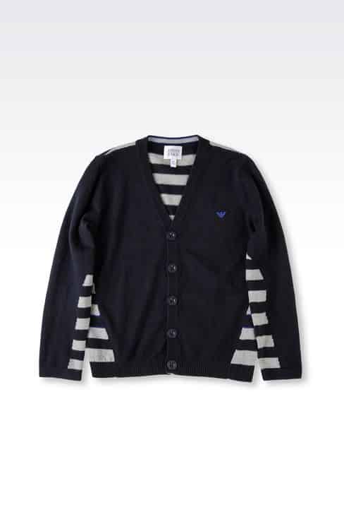 Armani Junior bimbo cardigan scollo a V in cotone lana 125.00 euro