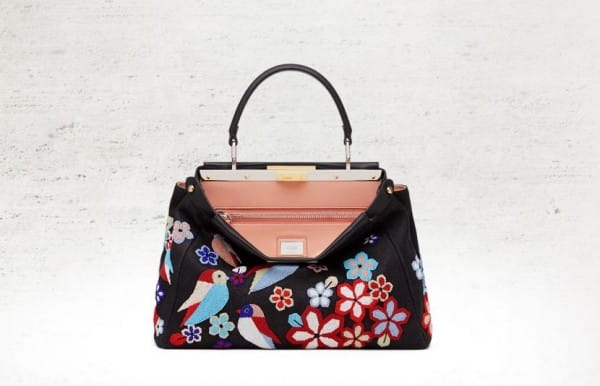 Borse Fendi collezione primavera estate 2015 Peekaboo fiori