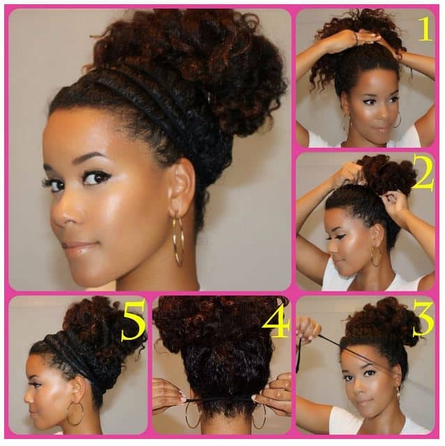Chignon morbido su capelli ricci