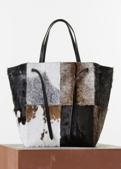 Celine large Cabas phantom with belt in natural goat fur 1900.00 euro