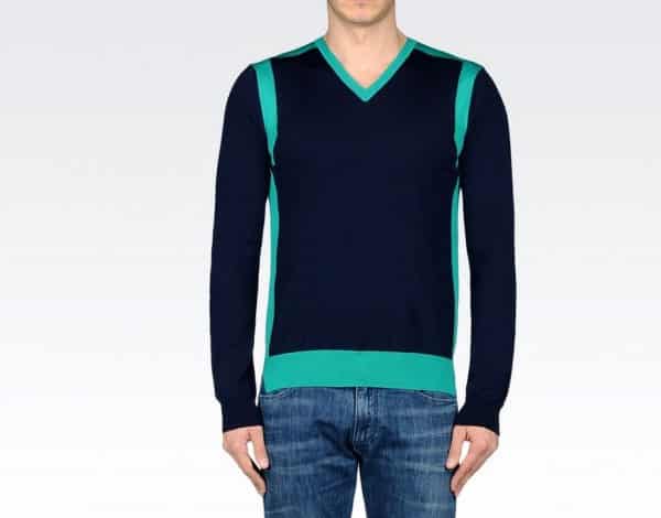 Emporio Armani uomo primavera estate 2015 maglione v
