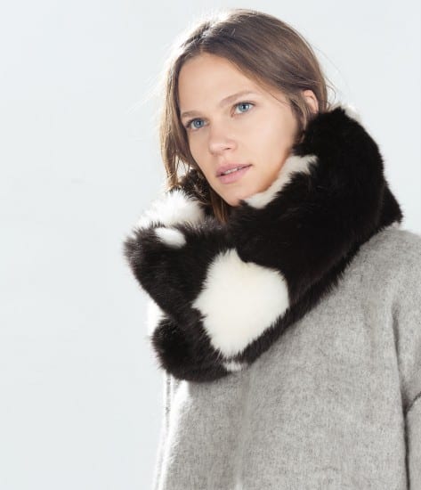 Zara collo pelo contrasto pois 39.95 euro