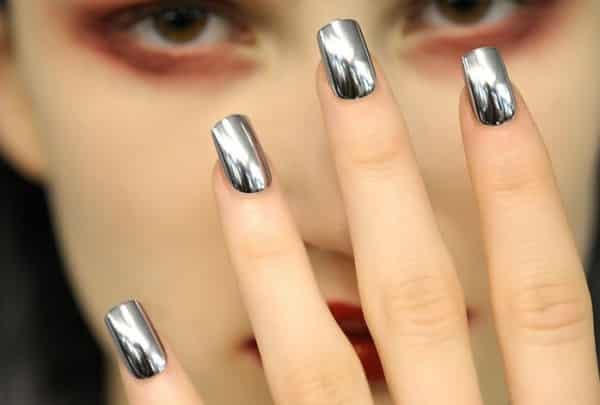 nail art autunno inverno 2014 2015 silver