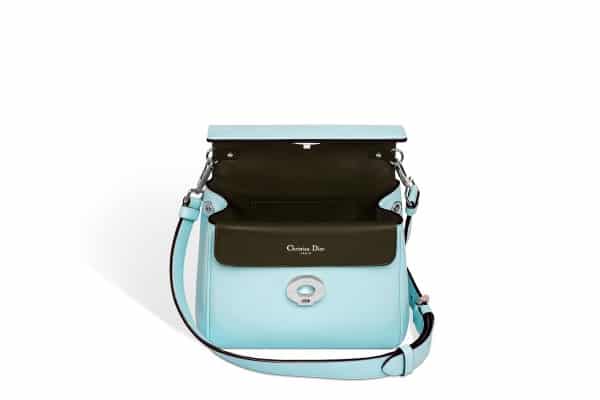 Be Dior mini in pelle di vitello liscia bleu mirage