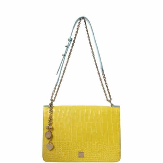 Blugirl borsa doppia catena ecopelle stampa cocco