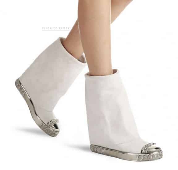 Casadei sneakers double face puntale argento 550.00 euro