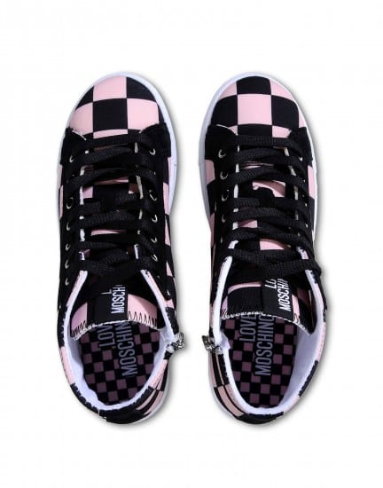 Love Moschino sneaker alta quadri 130.00 euro