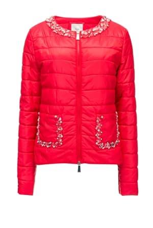 Pinko piumino nylon leggero con applicazioni gioiello 210.00 euro