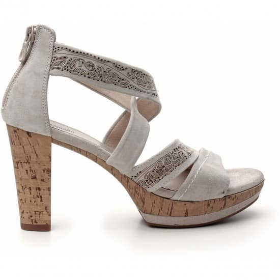 Nero Giardini sandalo tacco camoscio color ivory