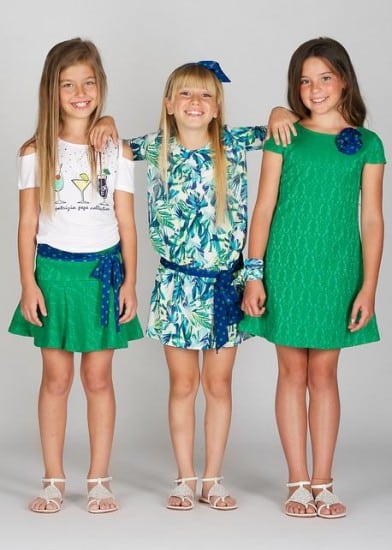 Patrizia Pepe bambina primavera estate 2015 verde
