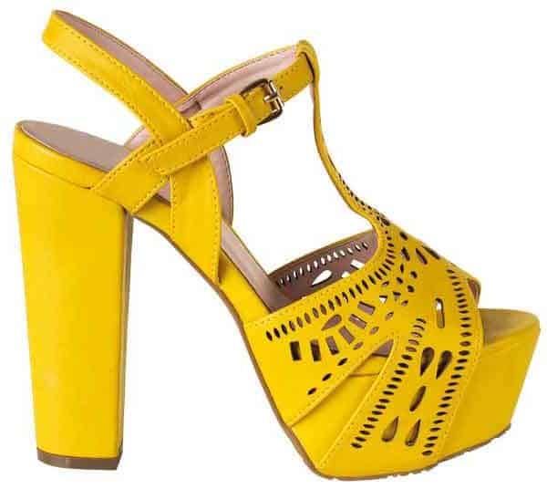 Primadonna sandalo plateau giallo