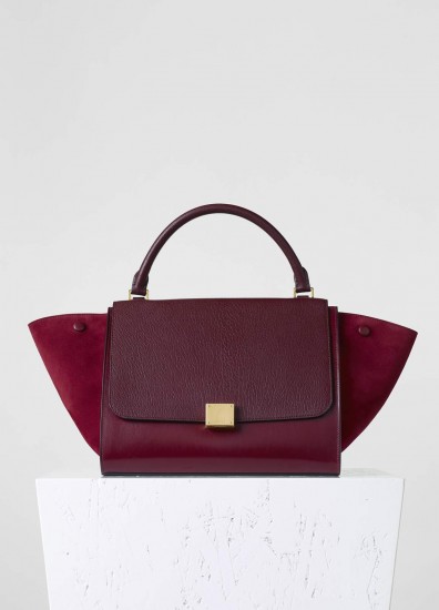 Celine Medium trapeze handabg burgundy