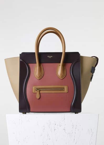 Celine mini luggage in terracotta