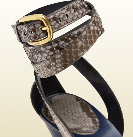 Gucci sandali Candy in pelle e pitone
