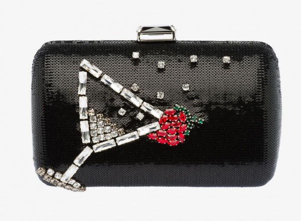 Prada pochette paillettes e pietre 1550.00 euro