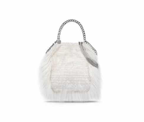 Falabella Mini Tote Avorio In Alter Pelliccia - Stella Mccartney