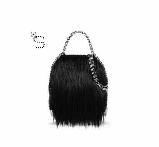 Mini Tote Nera In Alter Pelliccia - Stella Mccartney