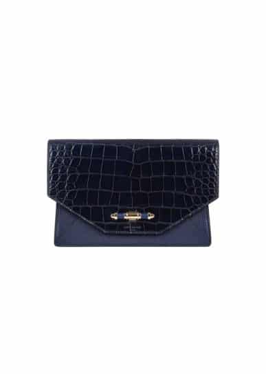 clutch-a-busta-stampa-rettile-blu